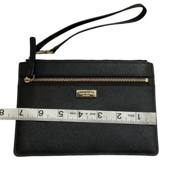 Kate spade black saffiano leather wristlet